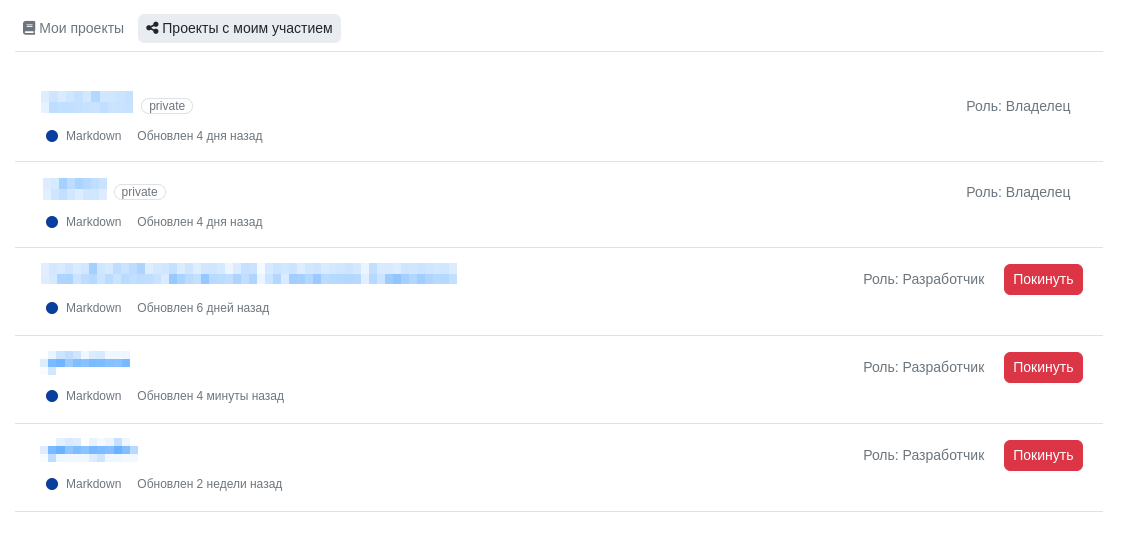 Проекты с моим участием